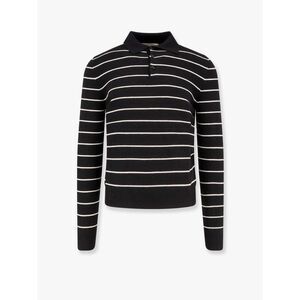 Tonywack Men Super Fine Merino Wool Striped Polo Shirt